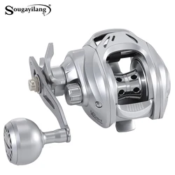 Carrete Baitcasting Sougayilang de Aluminio Ligero – Ideal para Pesca