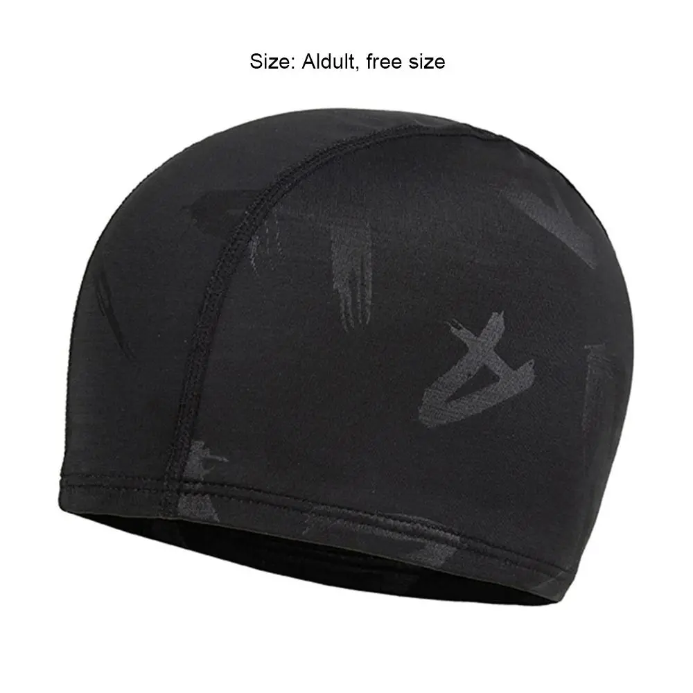 Gorro de natación negro de nailon en vista general