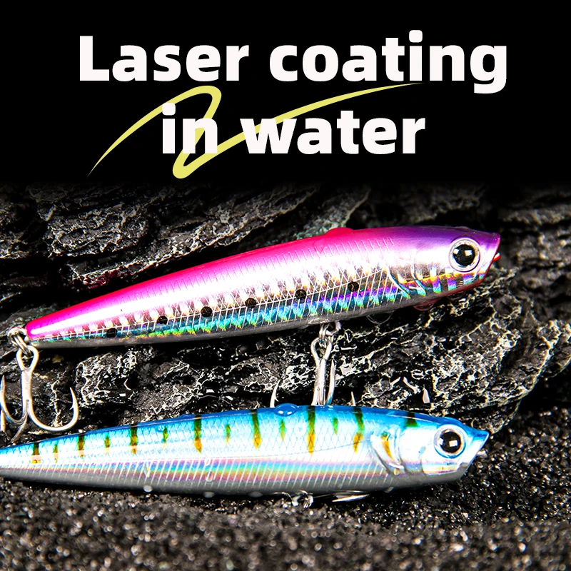 Popper flotante LETOYO – Señuelo lápiz duro Topwater para lubina - imagen 4