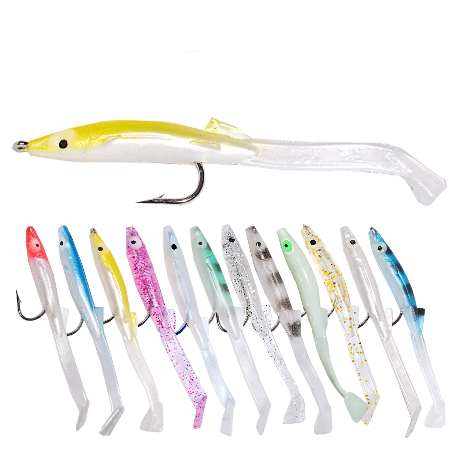 Señuelo de anguila de vinilo suave, imitación realista para pesca - imagen 5