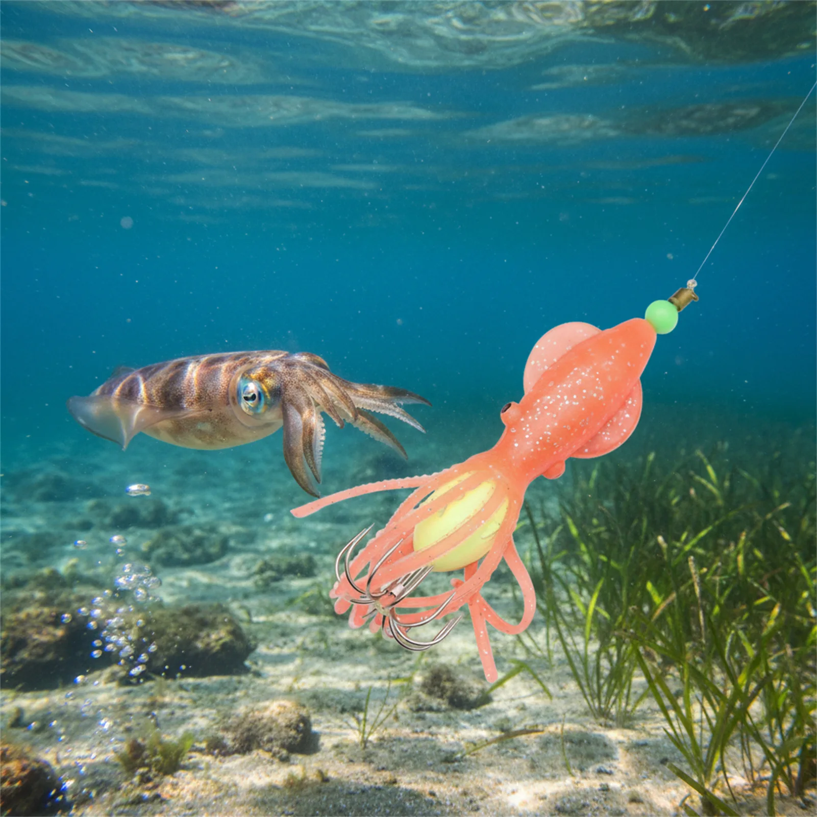 Jig Pulpo Realista TPE – Señuelo Agua Salada para Pargo y Cuchillo - imagen 3