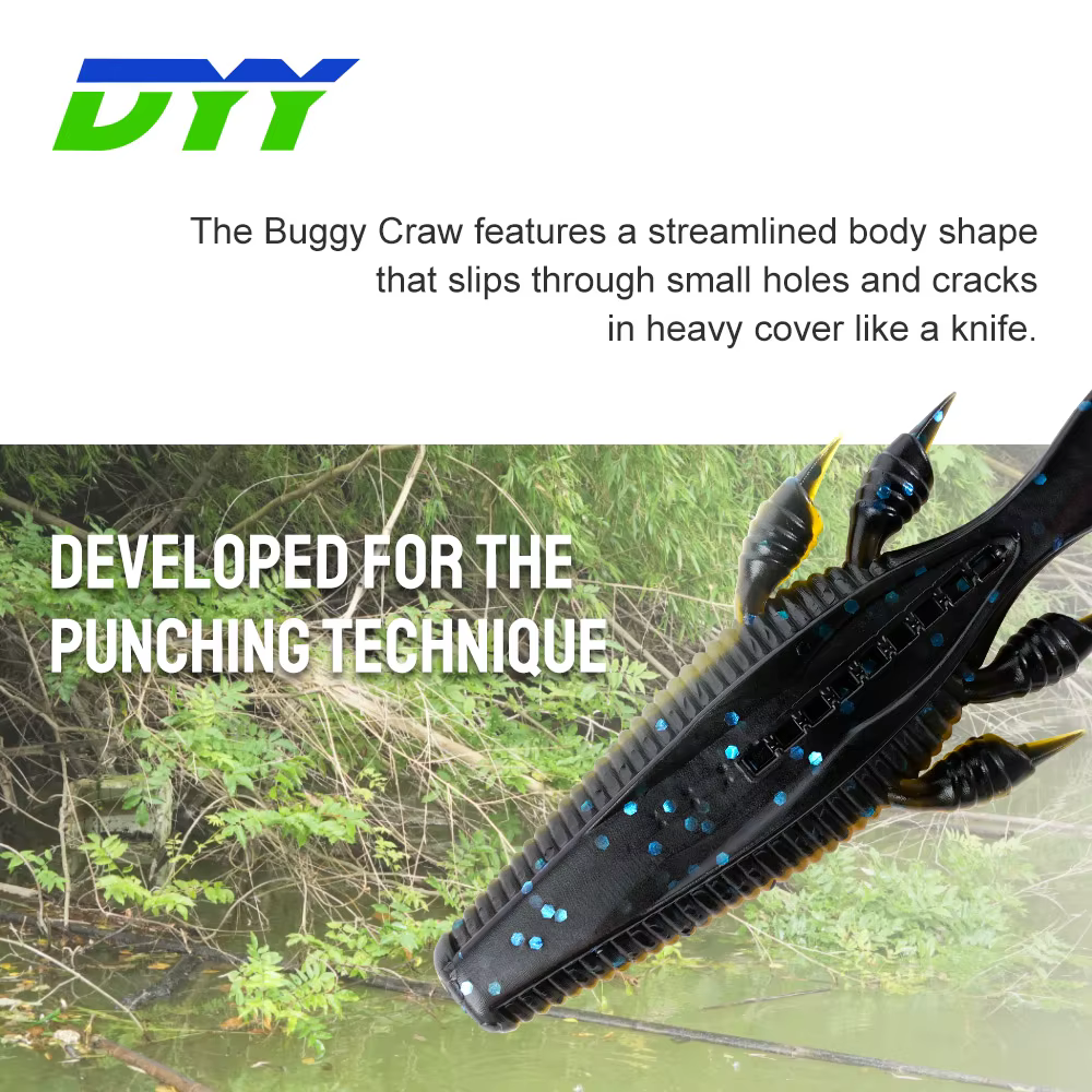 DYY Buggy Craw – Vinilo para pesca de lubina y perca - imagen 3