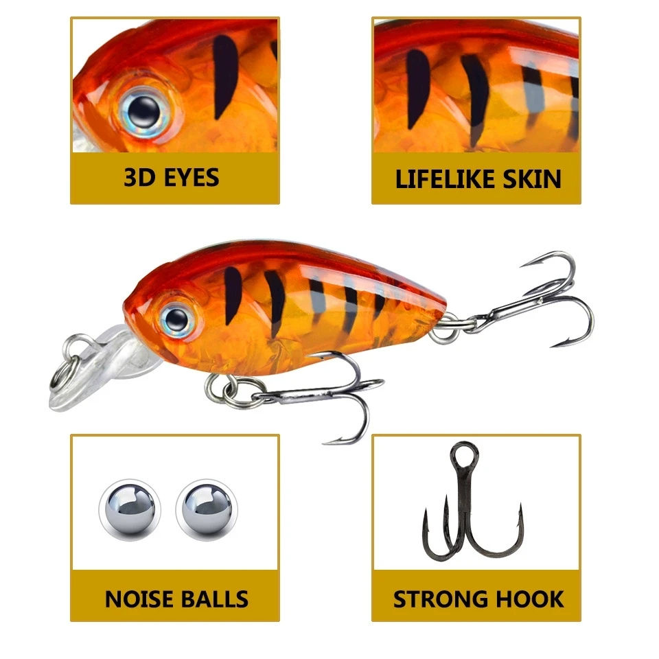 Señuelo crankbait con colores realistas