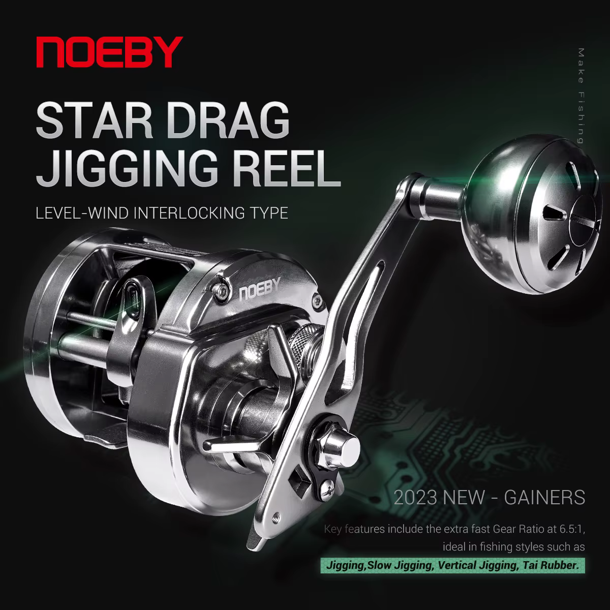 Carrete Noeby Light Metal Jigging – Star Drag para slow jigging marino