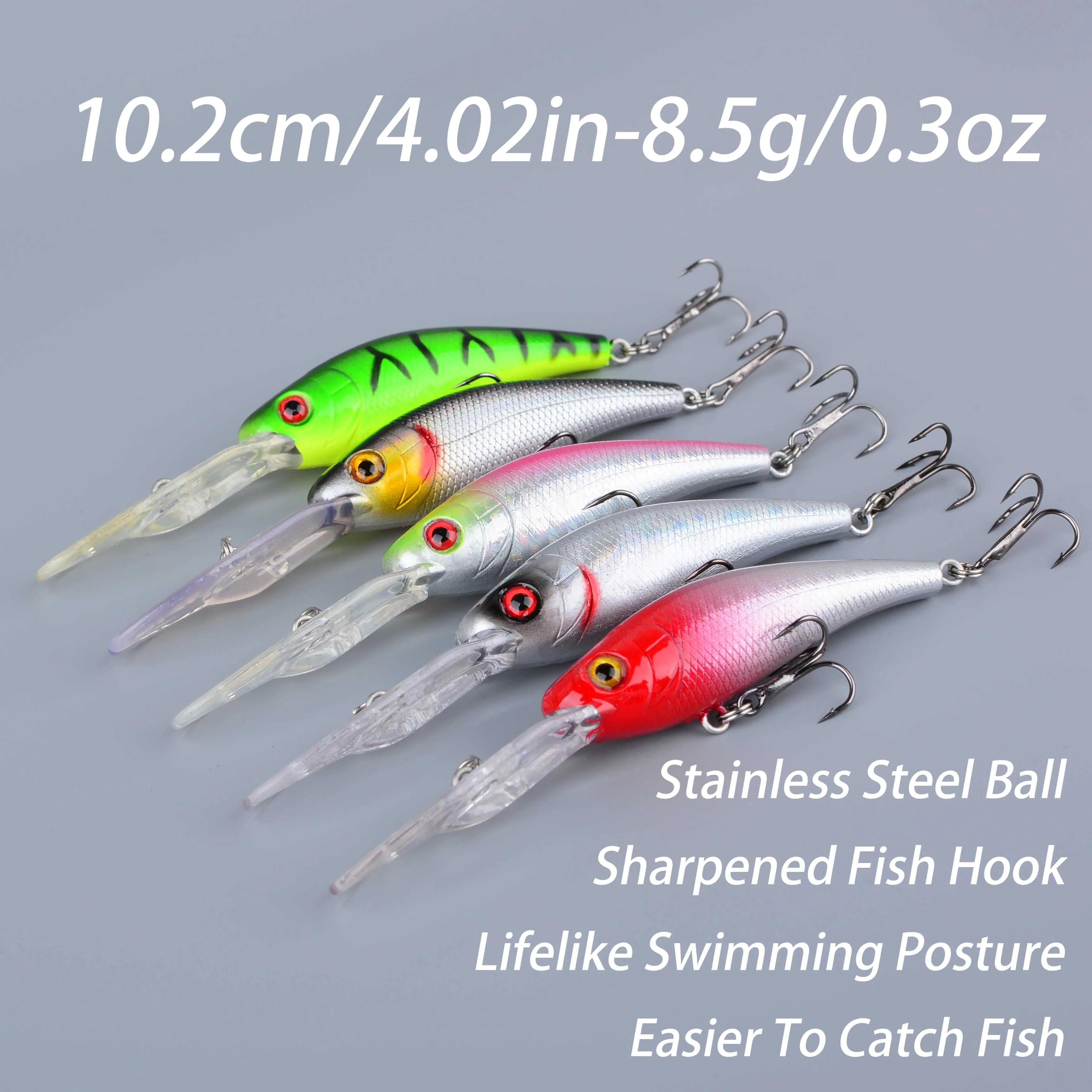 Señuelos de pesca artificial realistas con ojos 3D – imitaciones - imagen 4