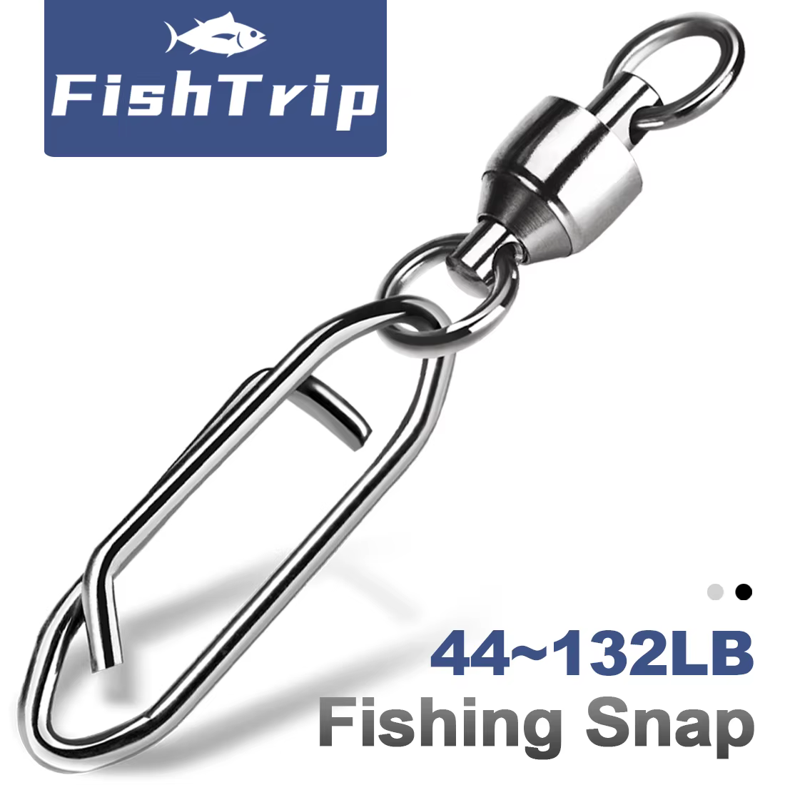 Anillo giratorio FishTrip con mosquetón – Acero inoxidable para pesca - imagen 5