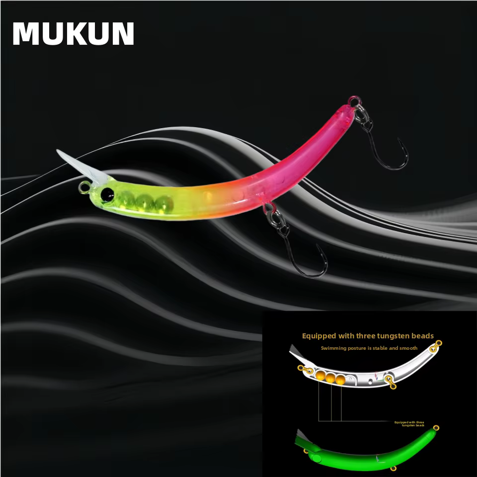 Wobbler hundimiento lento lubina - Señuelo Crankbait anzuelos - imagen 3