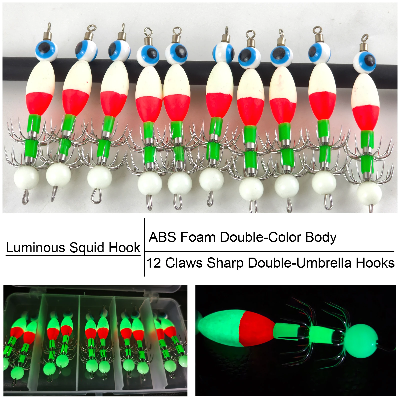 FREE FISHER jig de calamar luminoso con tentáculos para mar - imagen 2