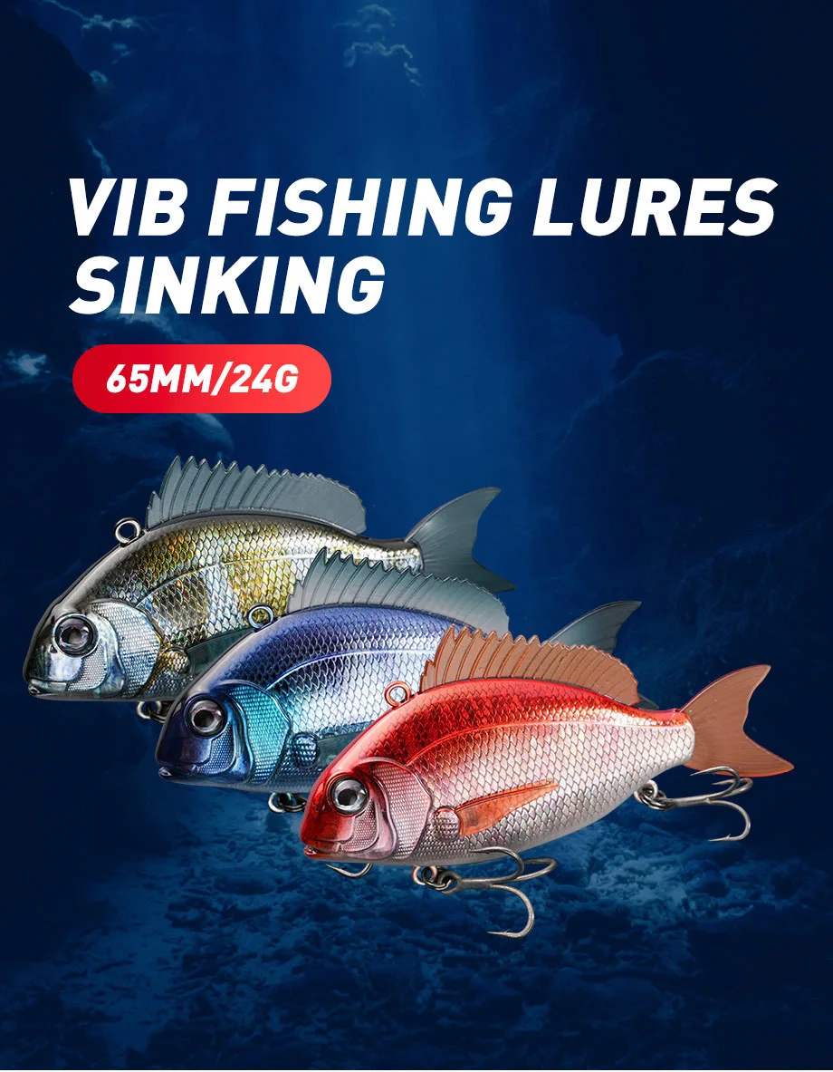 Señuelo de pesca VIB JOHNCOO 65mm 24g vista lateral