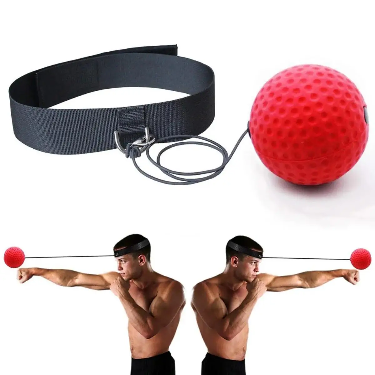 Pelota mágica de boxeo para reflejos y velocidad con banda - imagen 2