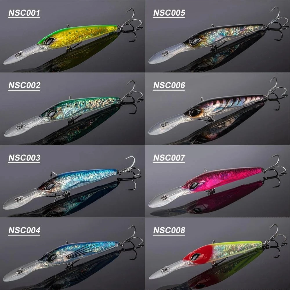 Señuelo Flotante Minnow Wobbler Duro de Largo Alcance para mar salada - imagen 4