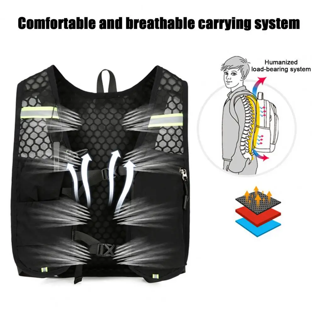 Mochila de Hidratación reflectante con multibolsillos para senderismo - imagen 2