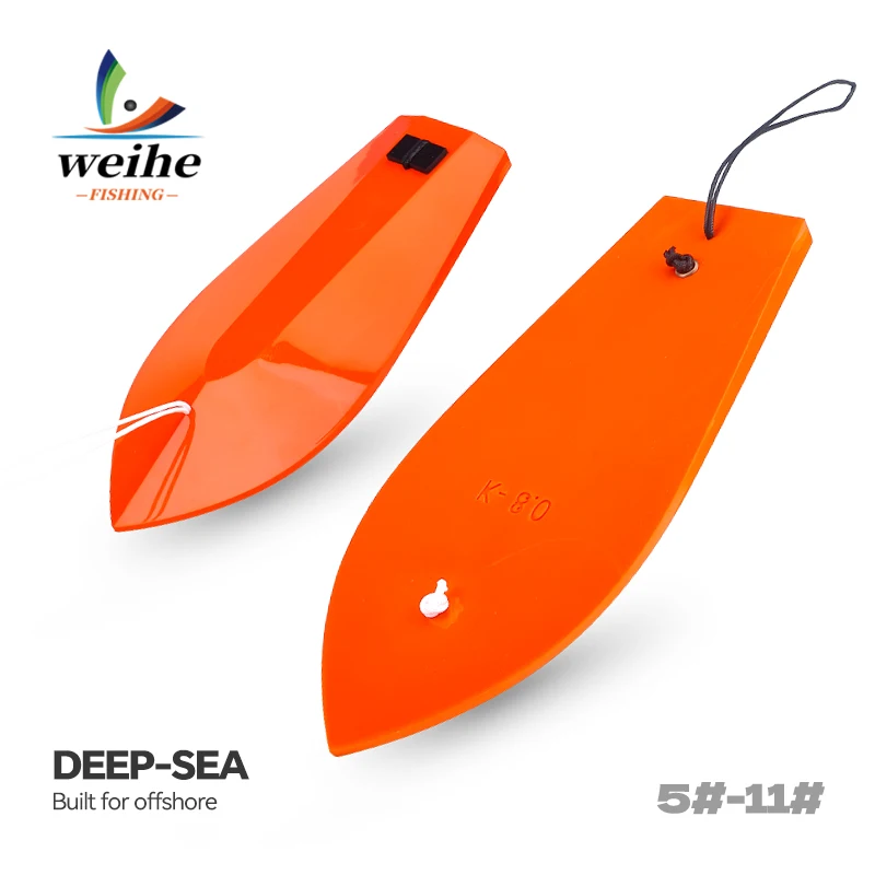 WEIHE Placa de Buceo Tipo K roja con peso ajustable para trolling
