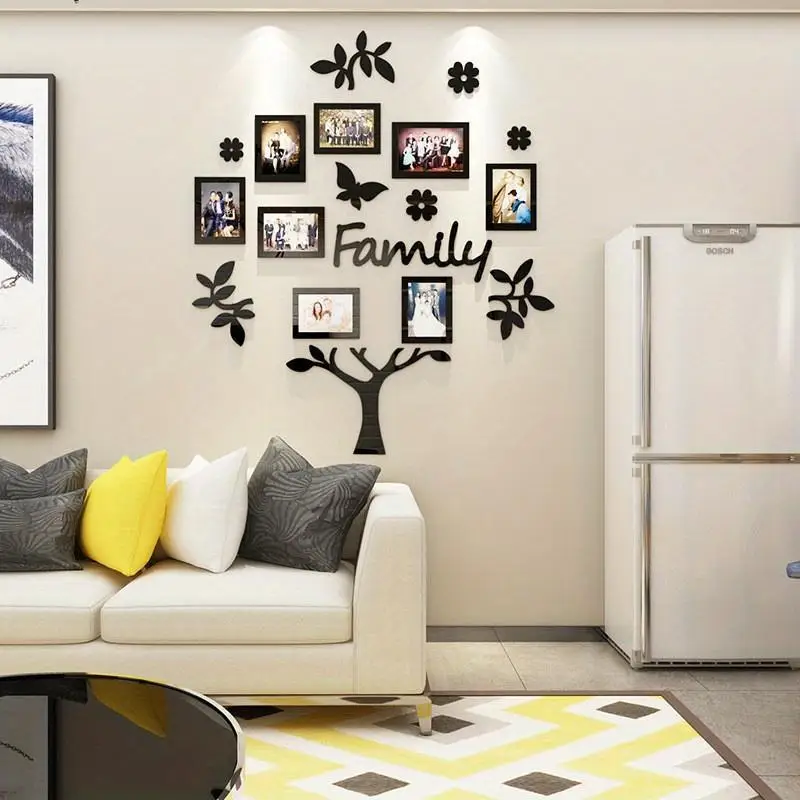 Marco de fotos acrílico de pared con diseño de árbol 3D - imagen 2