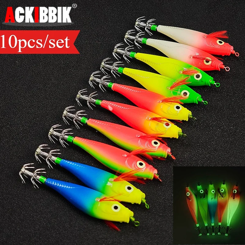 Anzuelos de calamar luminosos para pesca en agua salada - imagen 2