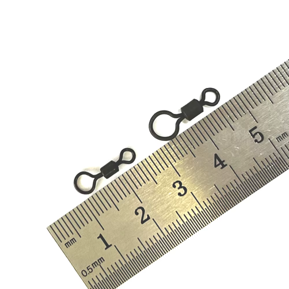Giratorios de pesca ojo grande – Latón negro mate para carpa - imagen 2