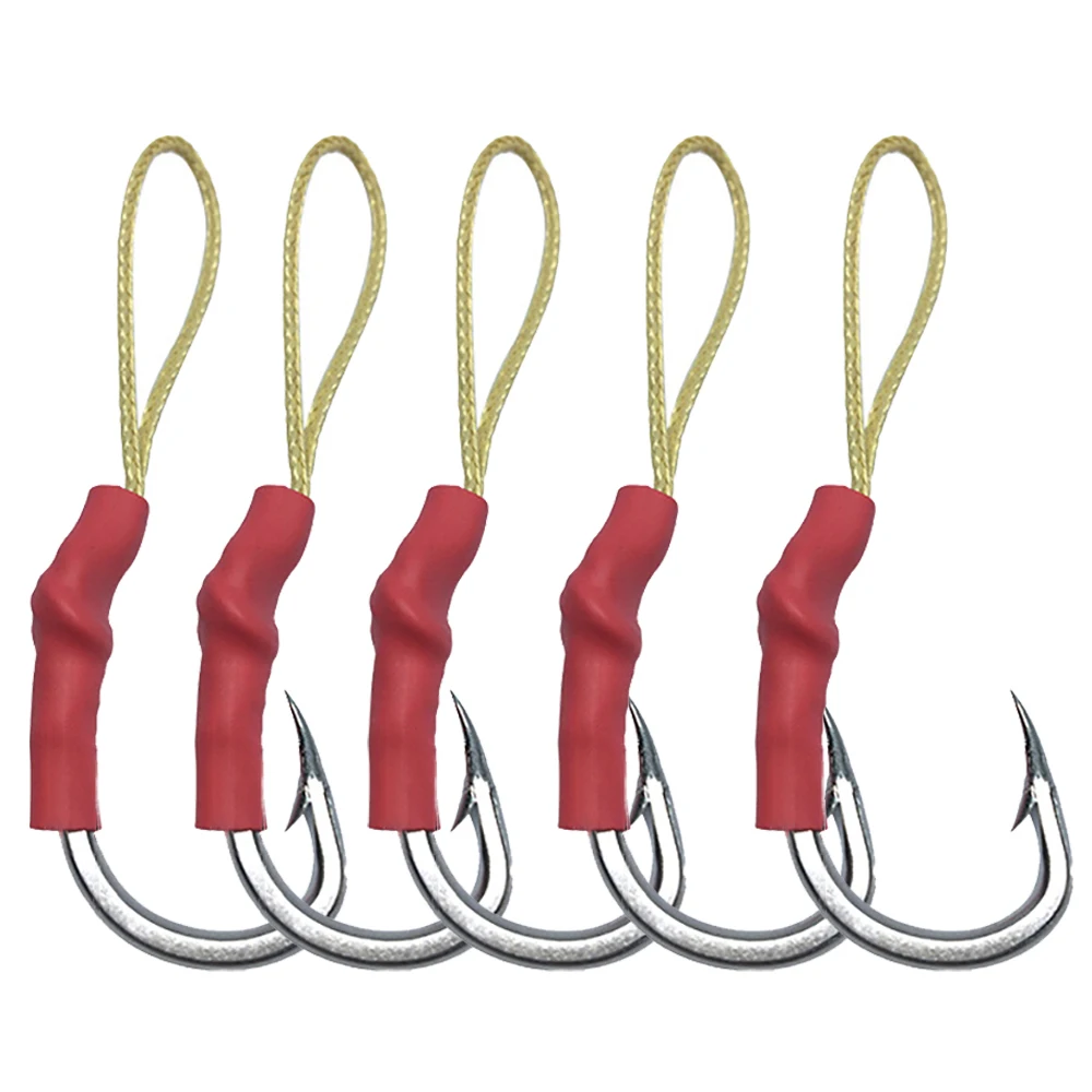 Anzuelo Jig Assist de acero alto carbono con púas para perca - imagen 5