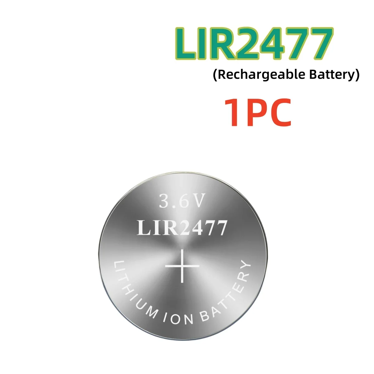 Batería de botón recargable CR2477 LIR2477 para reloj - imagen 2