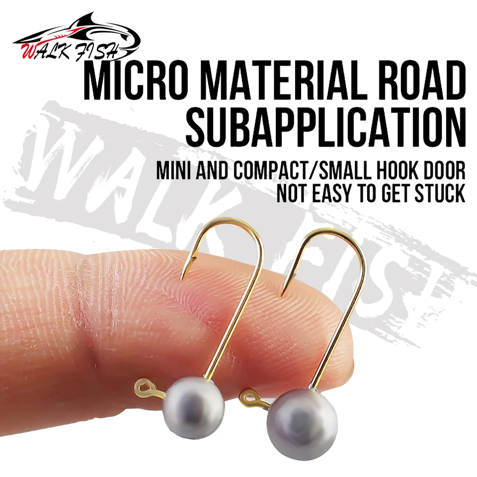 Walk Fish Micro Anzuelos Jig Head Plomo