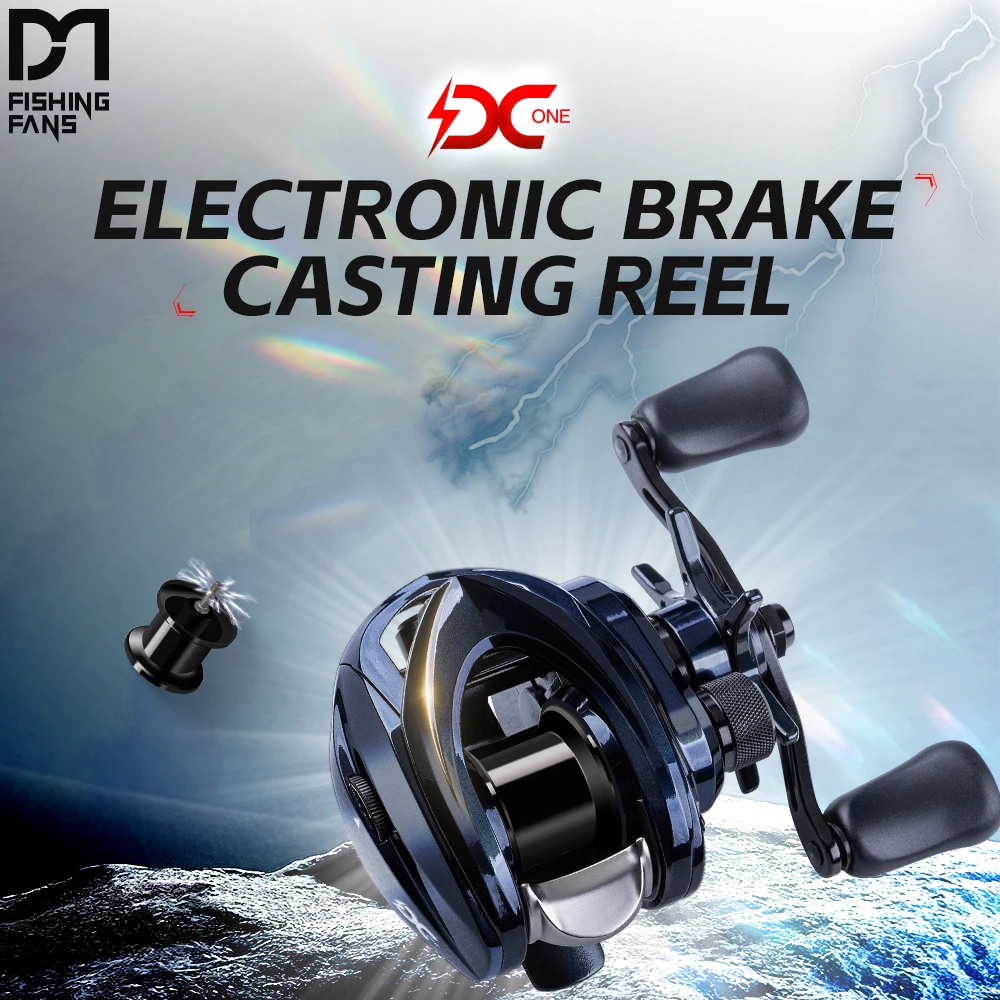 FISHINGFANS Carrete baitcaster con freno electrónico inteligente