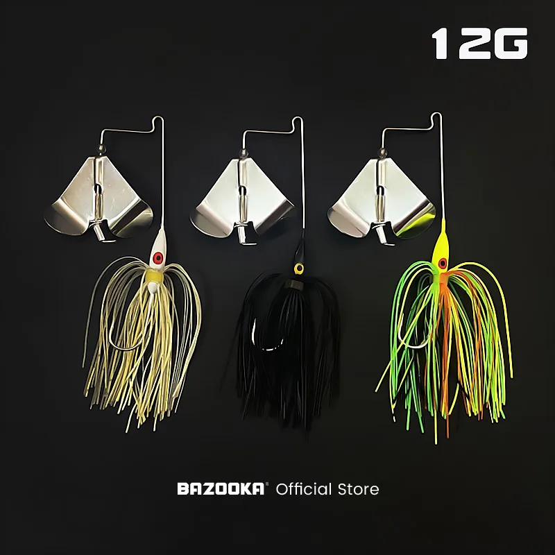 Spinnerbait Bazooka Doble Pala – Señuelos para lubina y lucio - imagen 2