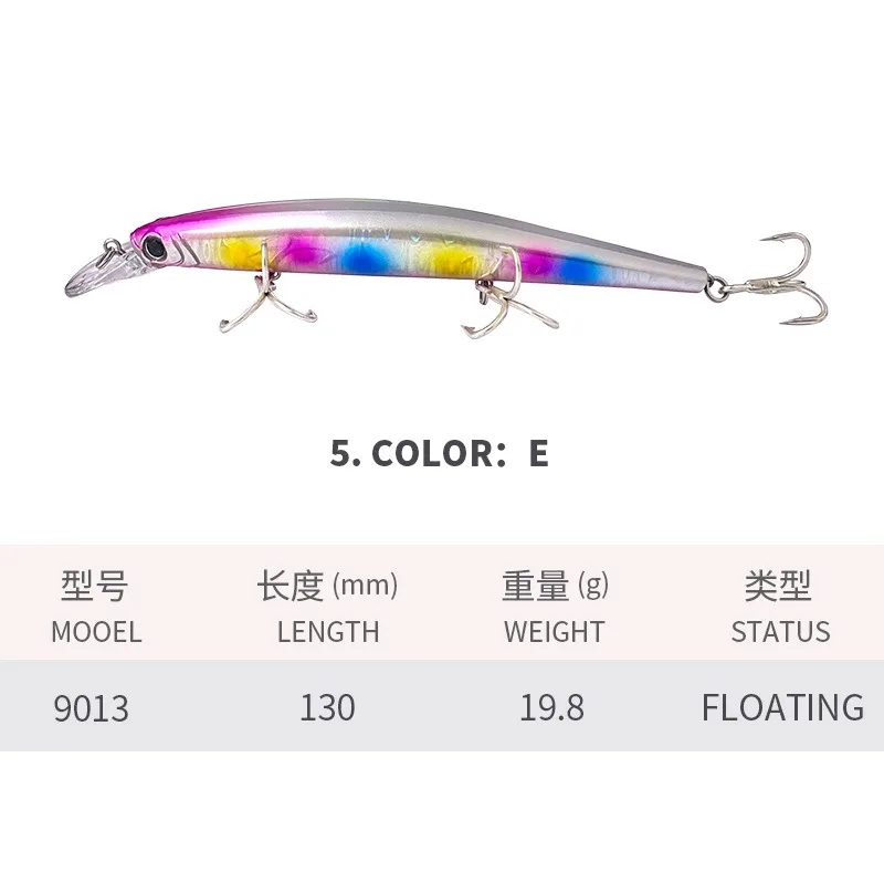 Señuelo flotante pececillo Wobbler para pesca en agua salada - imagen 2