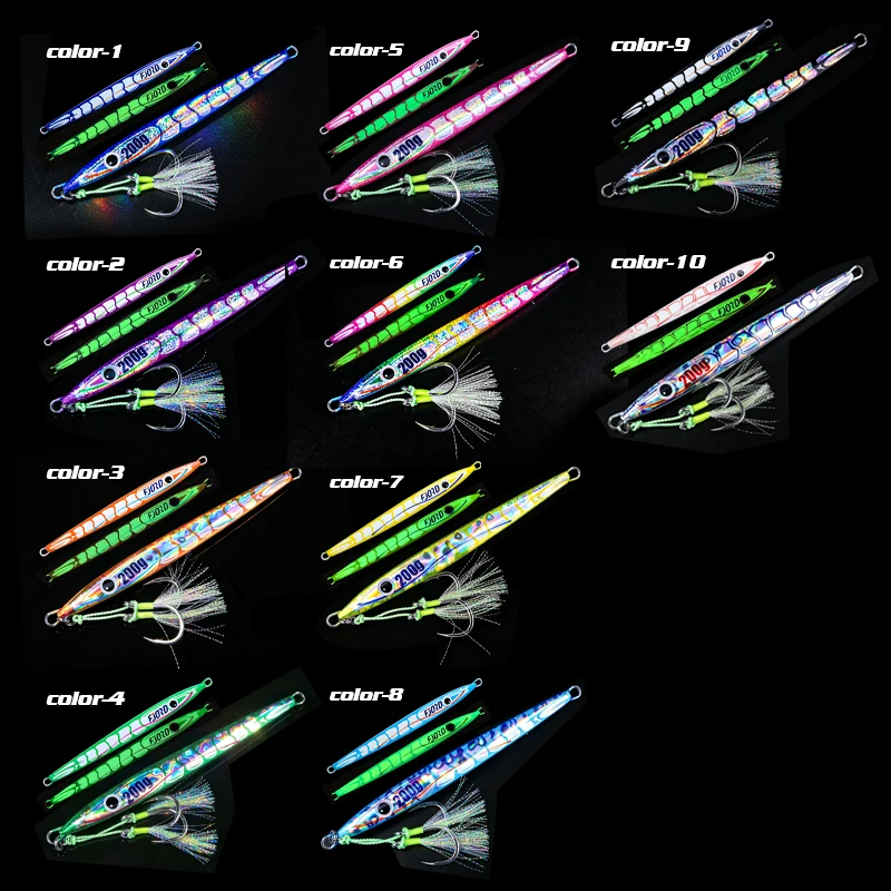 Señuelo metálico Fjord UV nocturno para pesca en el mar - imagen 5