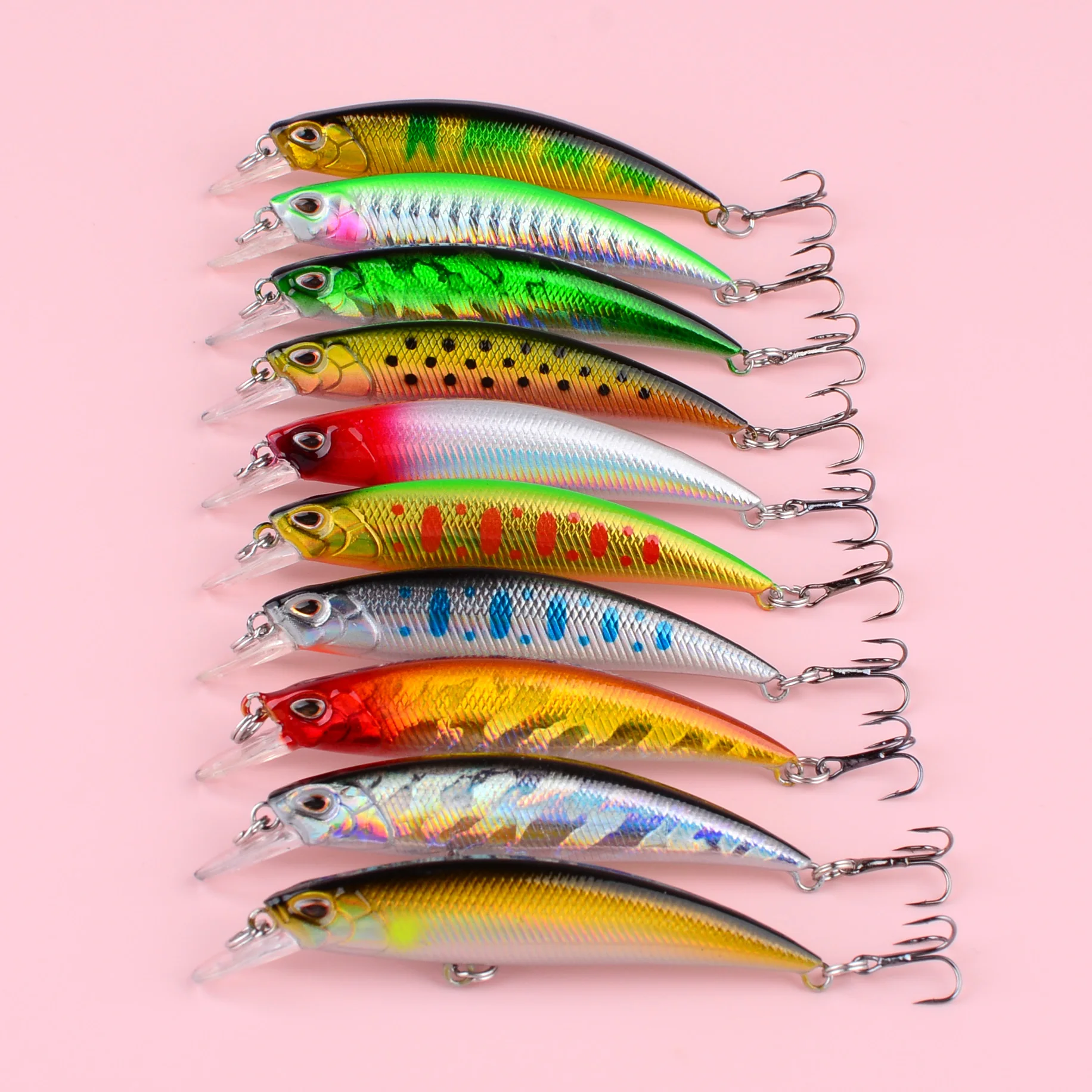Señuelo flotante tipo minnow para lubina y lucio, estilo japonés - imagen 5