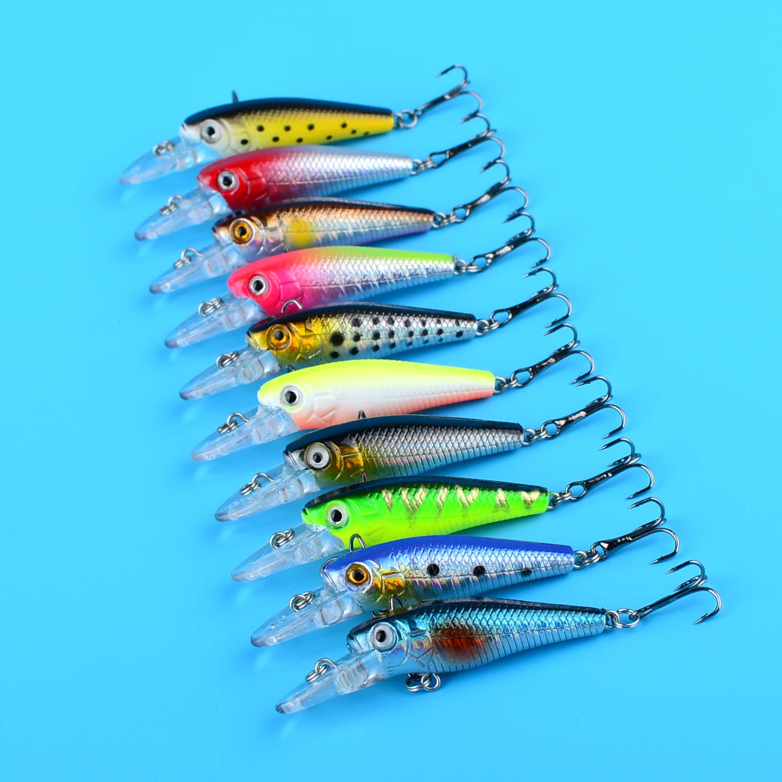 Crankbait flotante de plástico duro oscilante para lubina y lucio - imagen 5
