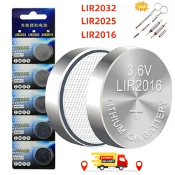 Pilas botón recargables LIR2032 3.6V – Compatibles CR2032 para reloj