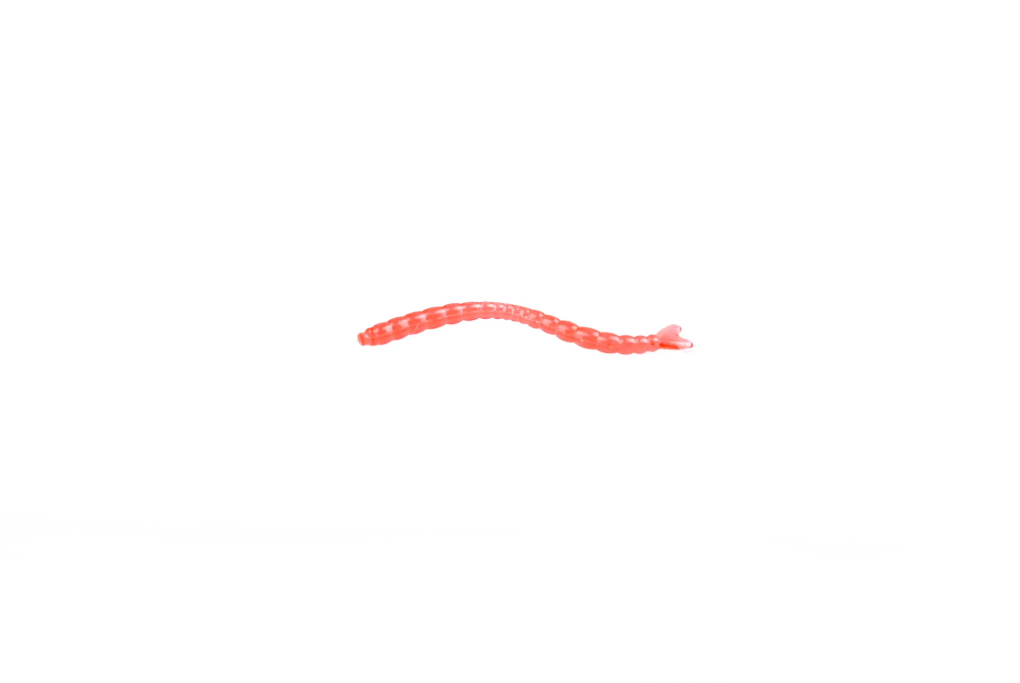 Señuelo vinilo lombriz roja con olor y cola dividida para lubina - imagen 3