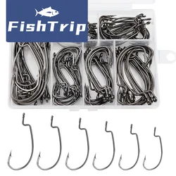 FishTrip Anzuelos EWG para vinilo – Lobina negra Texas Carolina rig