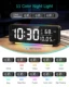 Reloj despertador LED enchufable con luz ambiental y temp/fecha - imagen 3