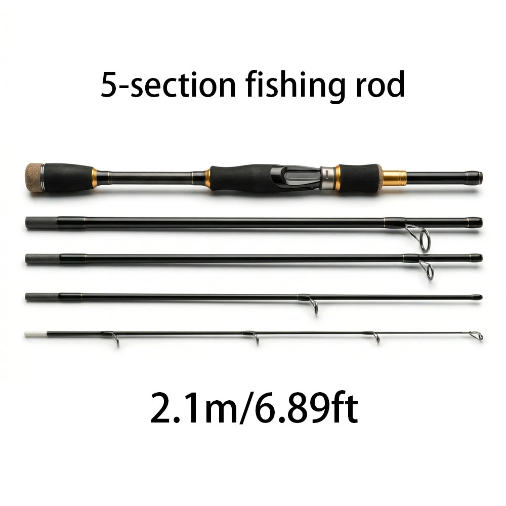 JSFUN Caña portátil de Spinning/Casting ligera de carbono - imagen 4