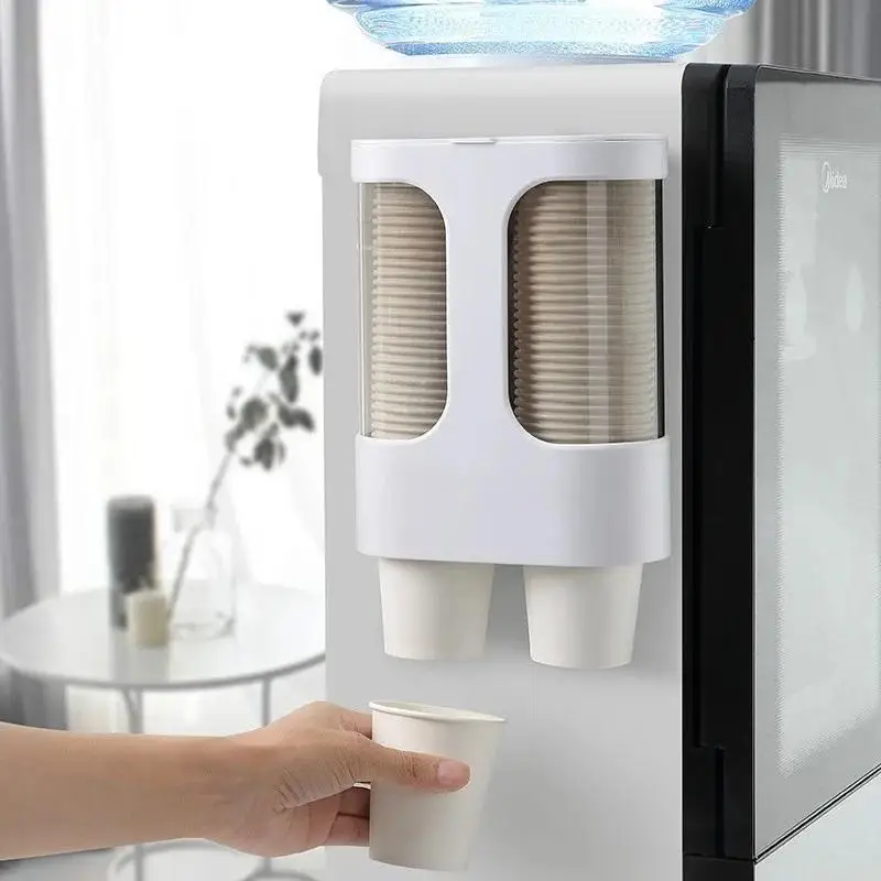 Soporte para vasos de pared automático con dispensador para cocina