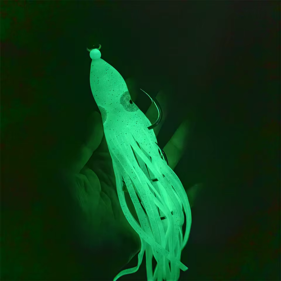 SWOLFY Anzuelo Jigging para Pulpo - Vinilo con falda de calamar - imagen 4