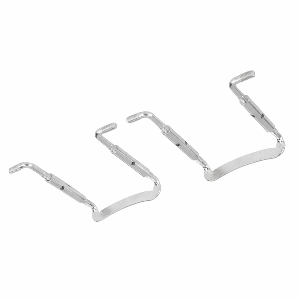 Soporte de mentón para violín metálico plateado