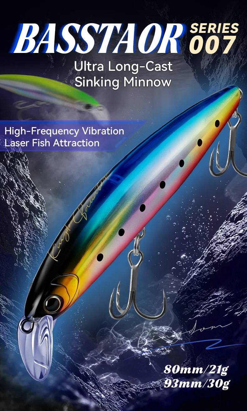 Señuelo Kingdom Sinking Minnow en detalle