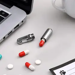 Pastillero Portátil Impermeable con Llavero – organizer de Medicamentos para Viajes