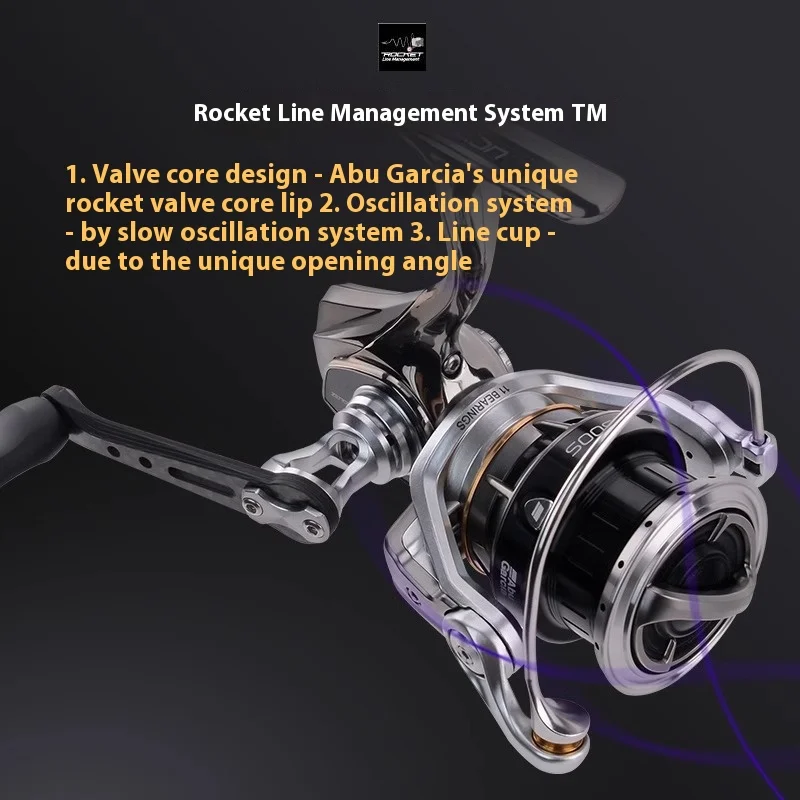 Carrete ultraligero Abu 145 g – Precarga giratoria para agua salada - imagen 4