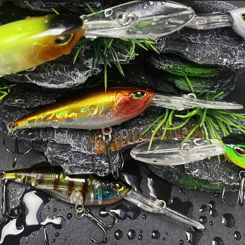 Wobbler Minnow flotante de buceo profundo con pala larga para lubina - imagen 2