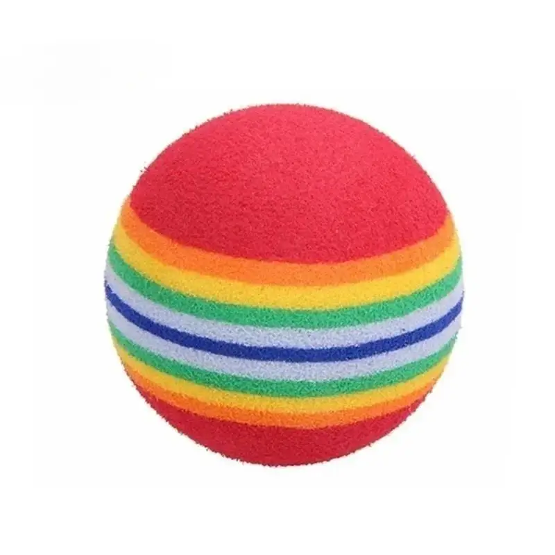 Pelota arcoíris de espuma para mascotas pequeñas, juguete molar - imagen 5