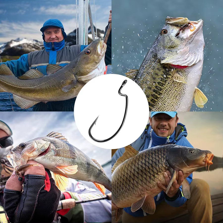 Anzuelos Offset para Texas Rig — Lubina y trucha en agua salada - imagen 5