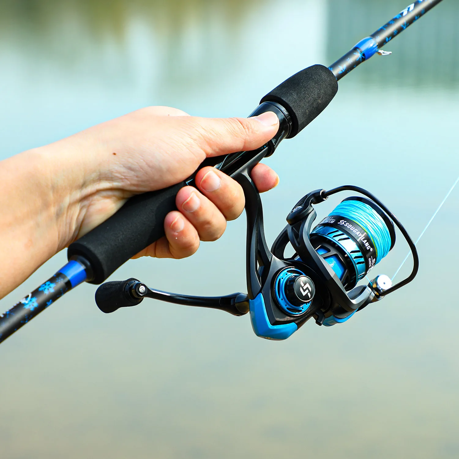 Combo caña y carrete Sougayilang para pesca de lubina en agua dulce - imagen 3