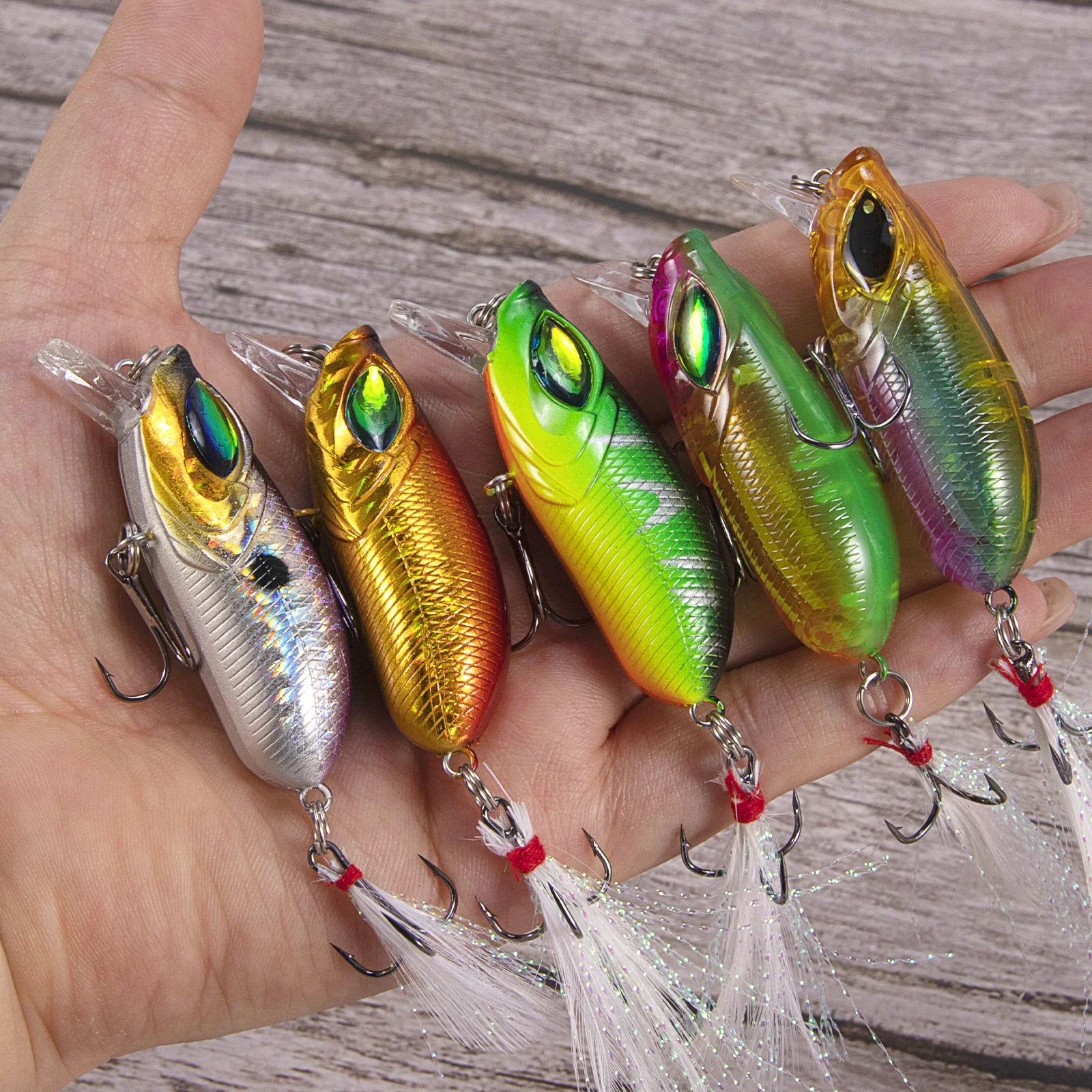 Popper pesca perca y lucio – Señuelo duro anzuelo triple - imagen 3