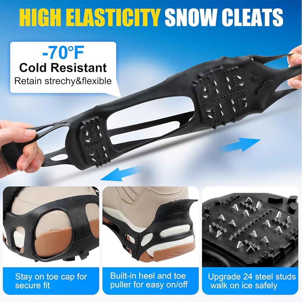 Crampones antideslizantes para hielo y nieve elásticos – tracción - imagen 3