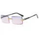 Gafas de sol sin montura con filtro UV Trendy de estilo rectangular - imagen 5