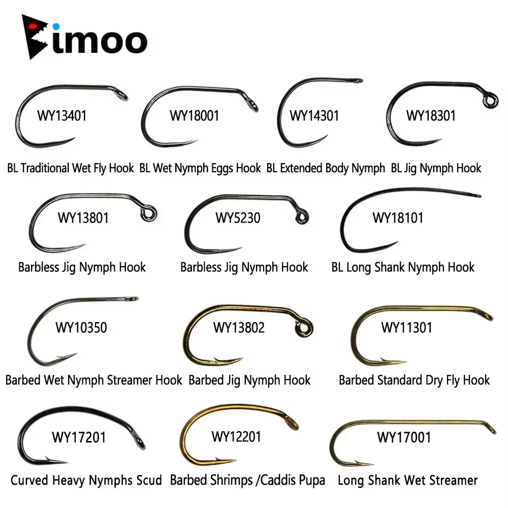 Anzuelo Bimoo para mosca trucha - Barbless carbono para ninfa - imagen 5