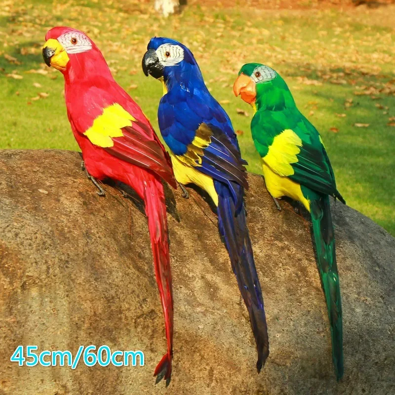 Loro Guacamayo artesanal de espuma para jardín - imagen 2