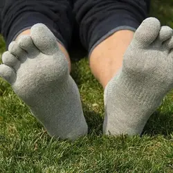 Calcetines dedos de algodón cortos de corte bajo ultrafinos